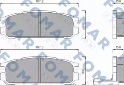 FOMAR FRICTION fo480581 -  Комплект тормозных колодок, дисковый тормоз